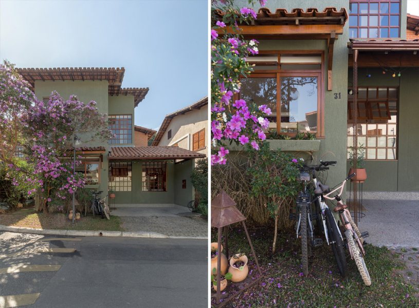 Na fachada, as mudan&ccedil;as foram sutis, harmonizando o telhado com as portas e janelas de madeira j&aacute; existentes