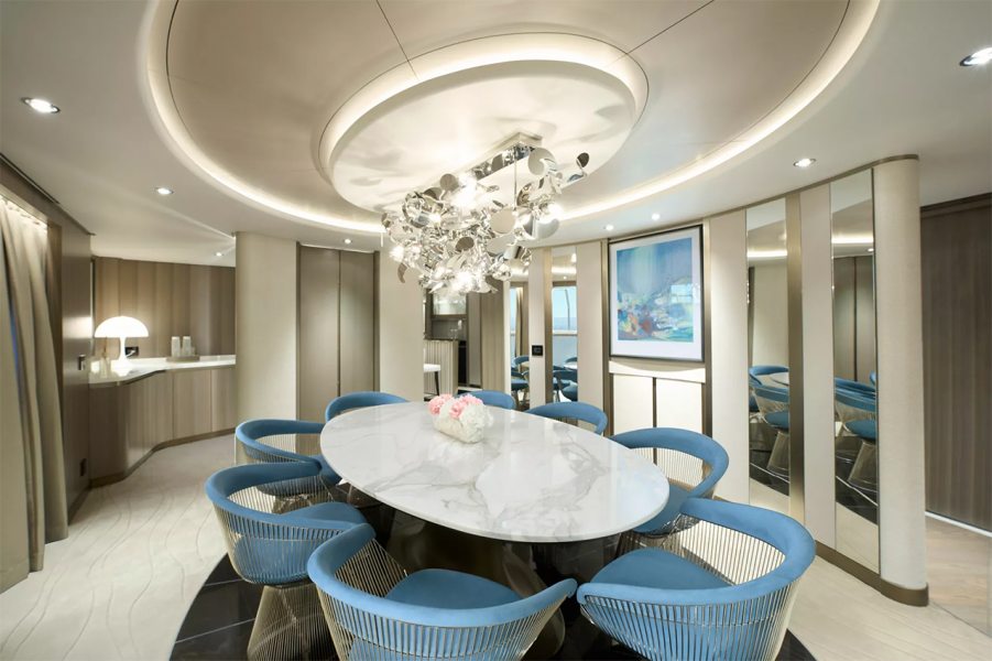 Com cerca de 280 m&sup2;, as Owner&rsquo;s Residences do Explora Journeys t&ecirc;m escala de casa. 