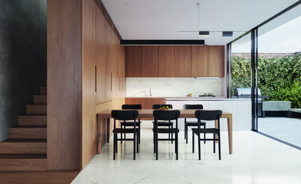 Piso e parede com revestimentos da Linha Calacata, da Incepa Piso e parede com revestimentos da Linha Calacata, da Incepa