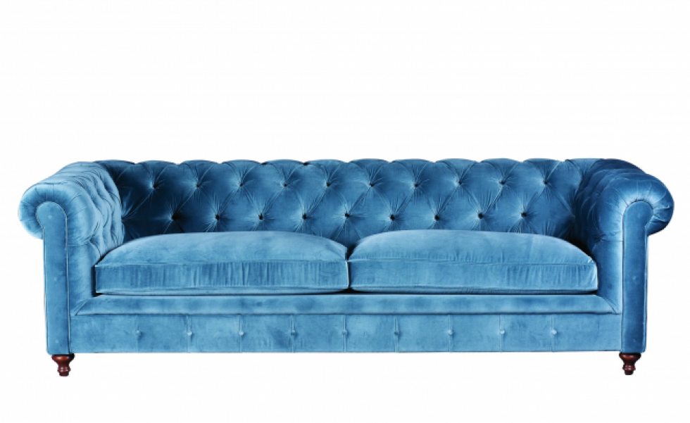 Sofá Chesterfield, de quatro lugares (318 x 96 x 77 cm)