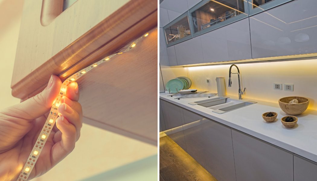  A fita de Led é flexível, vem em formato de rolo e pode ser facilmente aplicada