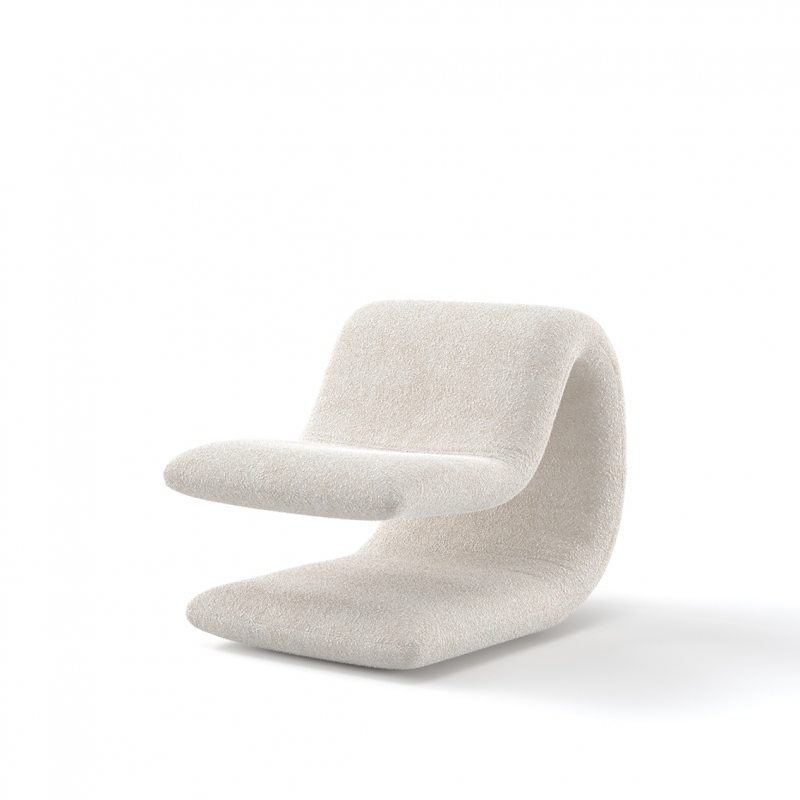 Poltrona Cannes — Bux Design escultural e curvas que envolvem o corpo, evocando o luxo das mansões costeiras do Mediterrâneo.