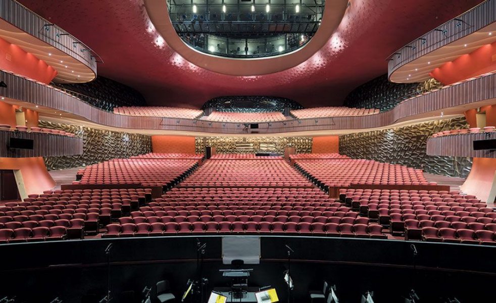 O anfiteatro: perfeição acústica e visual.