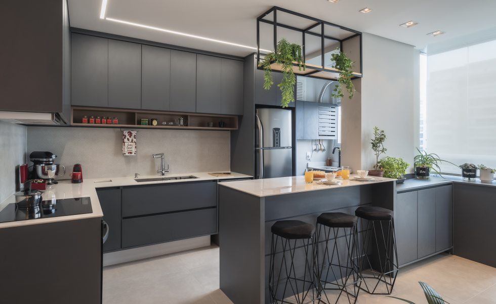Cozinha preta e cinza: estilo moderno e elegante para sua casa. -  Arquitetura e Decoração
