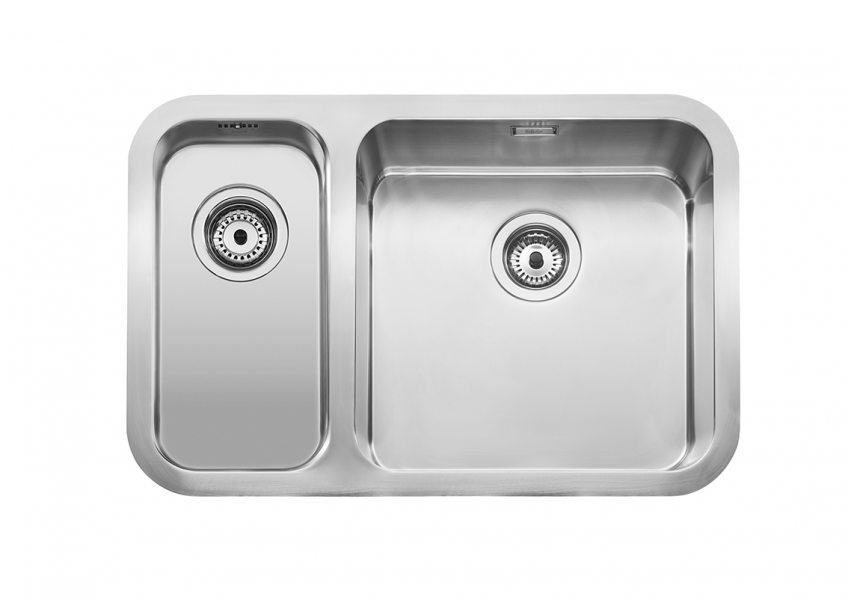 Cuba fabricada em a&ccedil;o inoxid&aacute;vel cole&ccedil;&atilde;o Berlin. Modelo de cuba dupla, com 70 x 46 x 18 cm. 