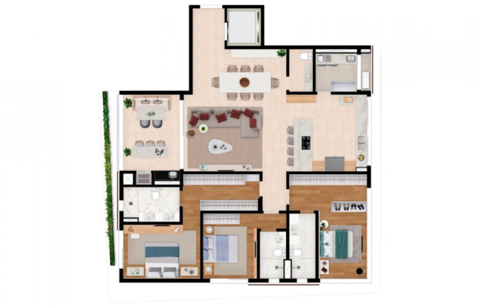 Apartamento tipo 203m²