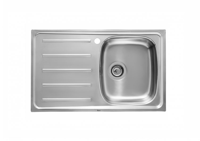  Cuba fabricada em a&ccedil;o inoxid&aacute;vel cole&ccedil;&atilde;o J. Modelo com escorredor e pia simples, tamb&eacute;m com 90 x 49 x 15,5 cm.