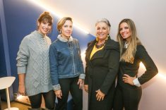 A gerente de comunicação da Line Atuadores Ádryla Fernandes, Helena Goulart Reis, a arquiteta Carolina Rousseau e a palestrante Aline Araújo. 