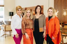 A arquiteta Claudia Baggio, a empresária Sonia Elias, da Ton Sur Ton, a arquiteta Patricia Fouani e a arquiteta Carla Grüdtner (Foto: Patrícia Amancio)