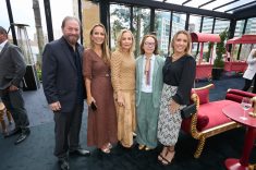 João Carlos, Aline e Sônia Perussolo, a Secretária Estadual de Cultura do Paraná Luciana Casagrande Pereira e Michele Perussolo.