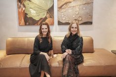 A arquiteta Alessandra Gandolfi e a empresária Sônia Elias, da Natuzzi.