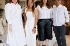 Ingrid Moskalewski, Alcione Borba, a arquiteta Simone Stolfa e Rogério Lemos