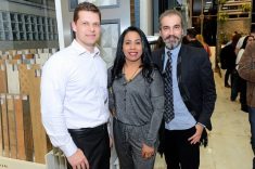  O palestrante Rodrigo Mazu, Luciane Benevides, gerente do Espaço Impermix e o arquiteto Wilson Pinto