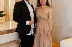 Lucas Francisco, da Masotti, com a designer de interiores Janaína Marques