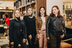 As arquitetas Viviane Busch e Diane Tramujas, e as designers de interiores Camila Rocha e Paula Fuzeto