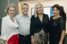 Leandra Calcagnotto da Florense Carlos de Carvalho, os arquitetos Jairo Halluch e Ester Kloss, e a proprietária da Galeria de Arte Zilda Fraletti.