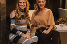 Caroline Andrusko e a diretora da NPK Mármores Debora Merhy